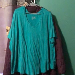 Terra sky turquoise green shirt